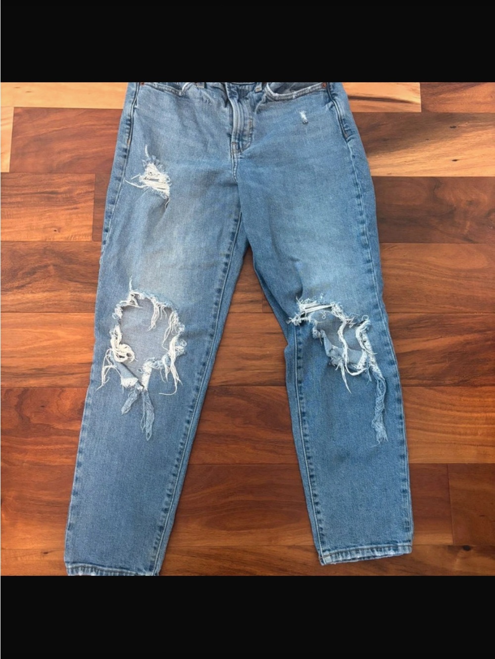 Old Navy Light Blue Distressed Boyfriend Jeans